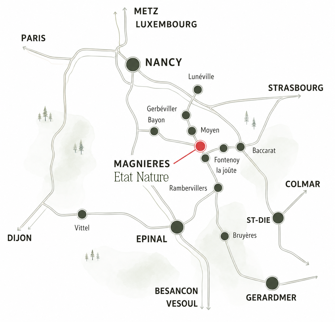 Etat Nature en Lorraine, à la limite entre la Meurthe et Moselle et les Vosges